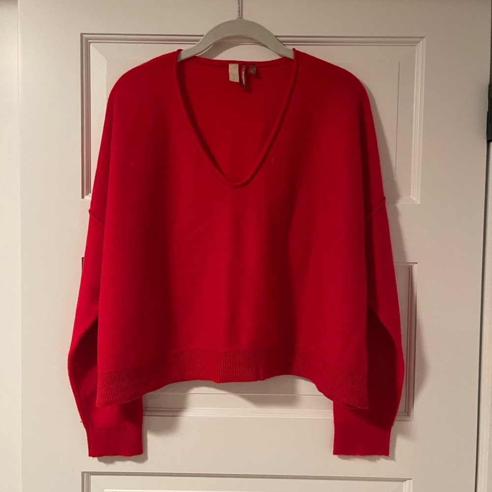 Anthropologie ‘Pilcro’ red cashmere sweater